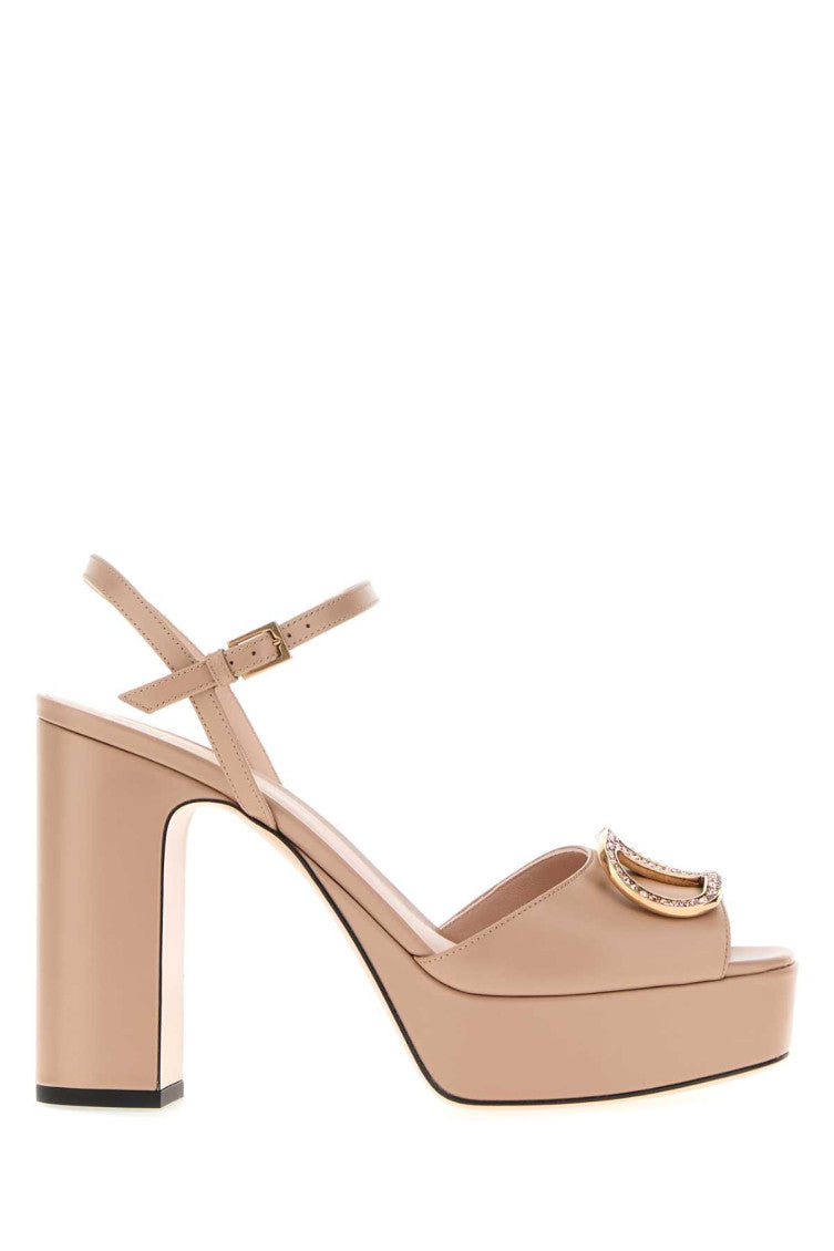 Peach Ankle Strap Heels 1