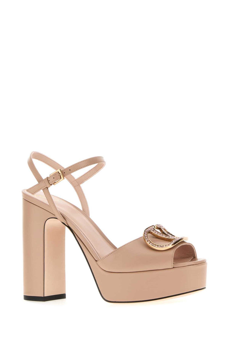 Peach Ankle Strap Heels 2