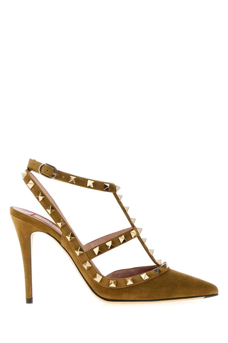 Beige Studded Pumps 1
