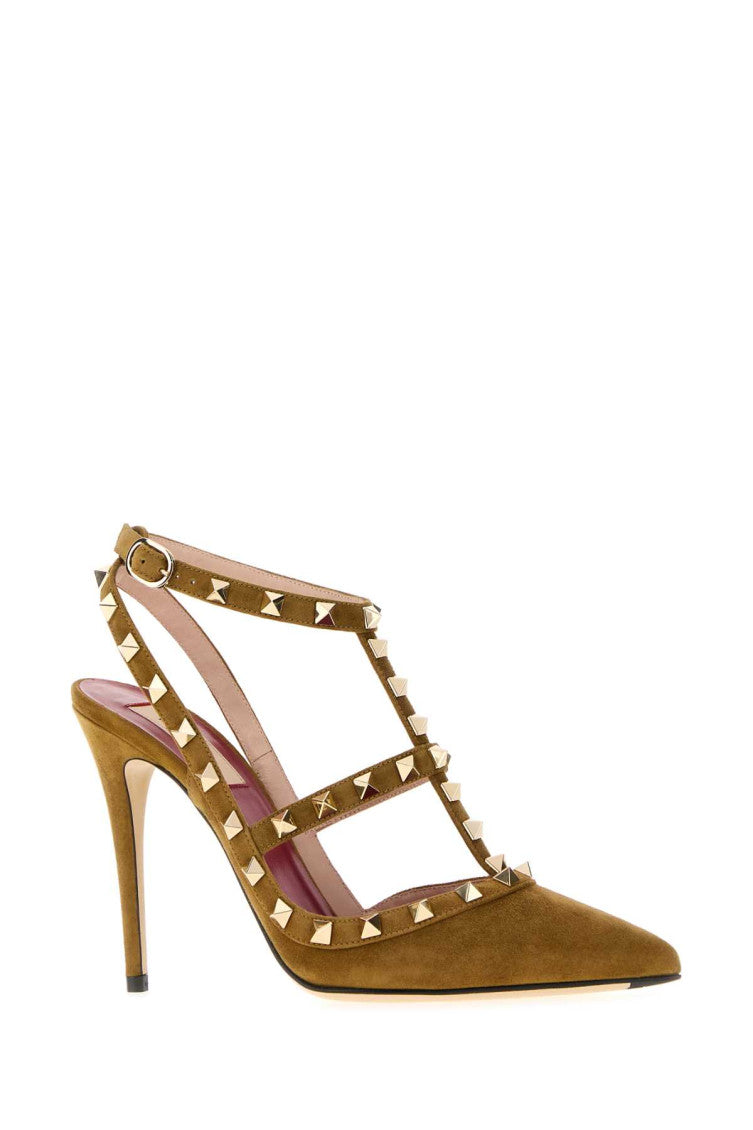 Beige Studded Pumps 2