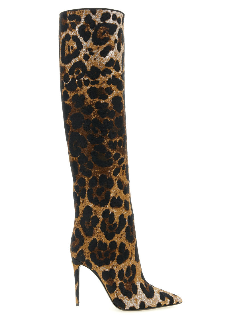 Leopard Print Slip On Boots 1