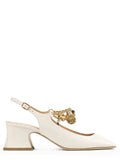 White Embellished Pumps 1