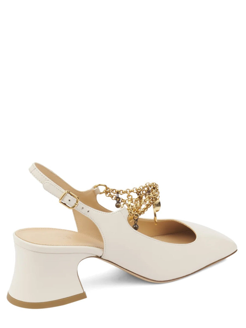 White Embellished Pumps 3