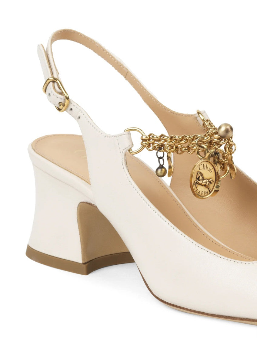 White Embellished Pumps 5