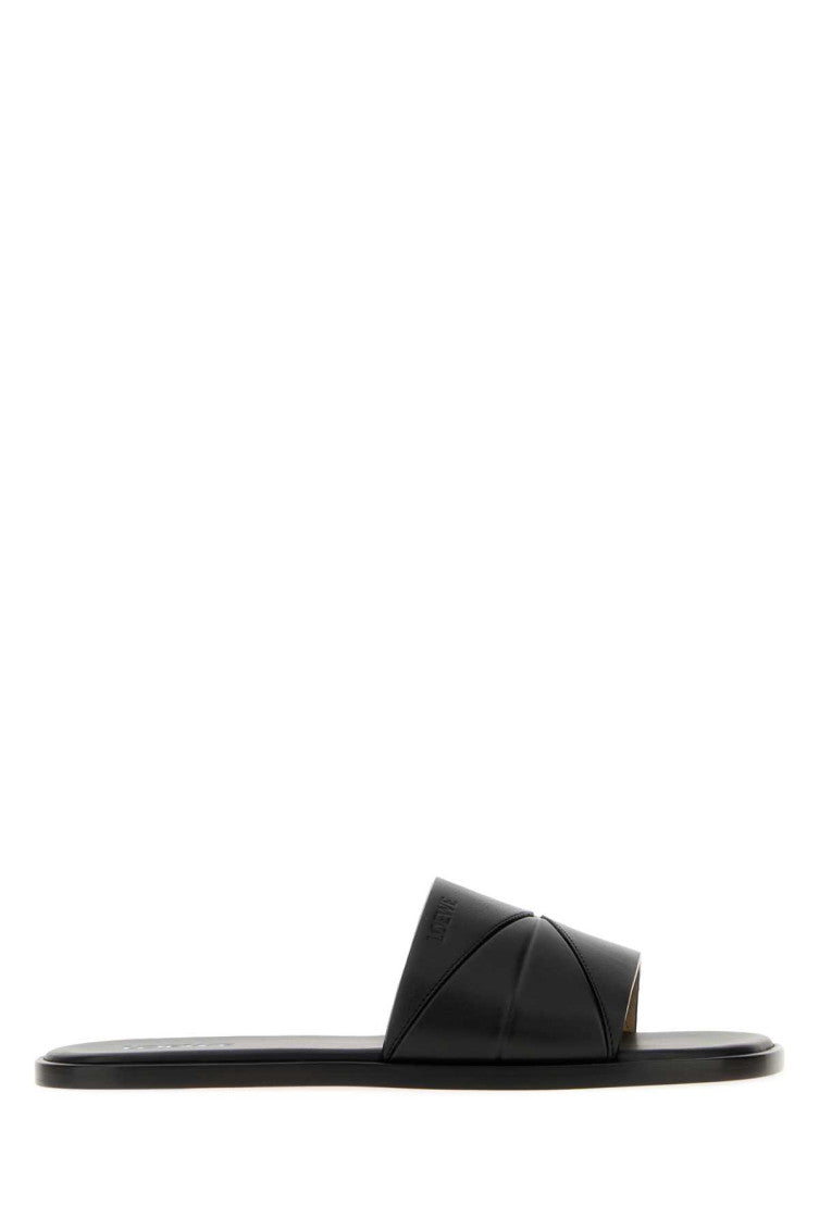 Black Slip On Slides 1