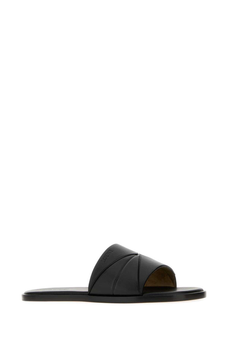 Black Slip On Slides 2
