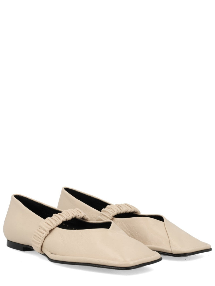Off White Slip On  Ballet Flats 2
