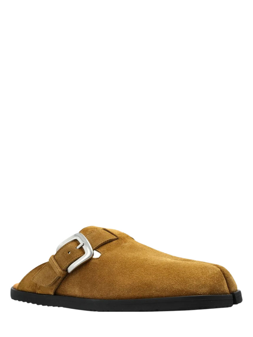 Brown Suede Mules 2