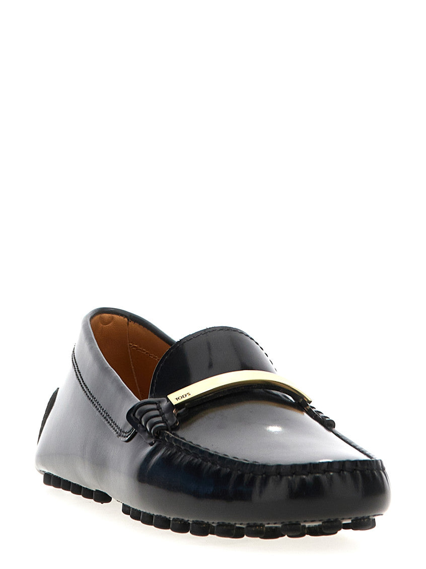 Black Gommino Slip On Loafers 2