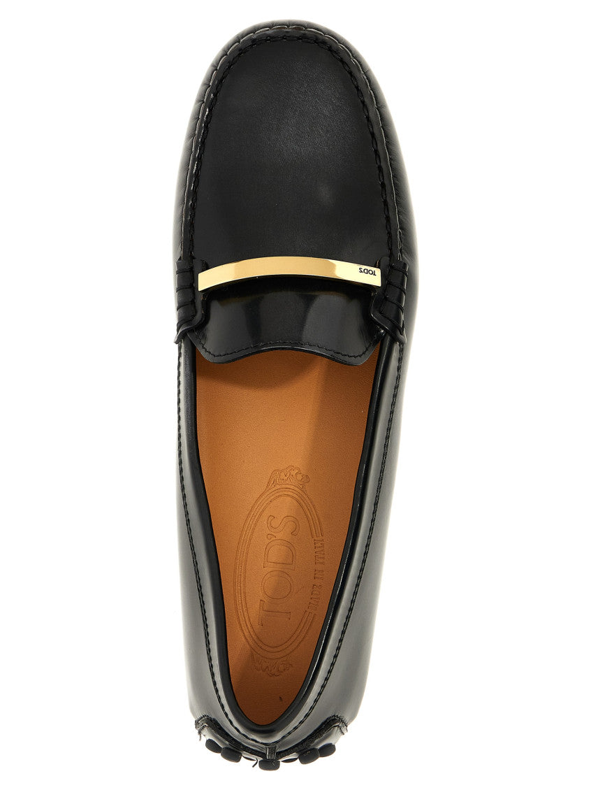 Black Gommino Slip On Loafers 4
