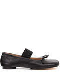 Black Leather Ballet Flats 1