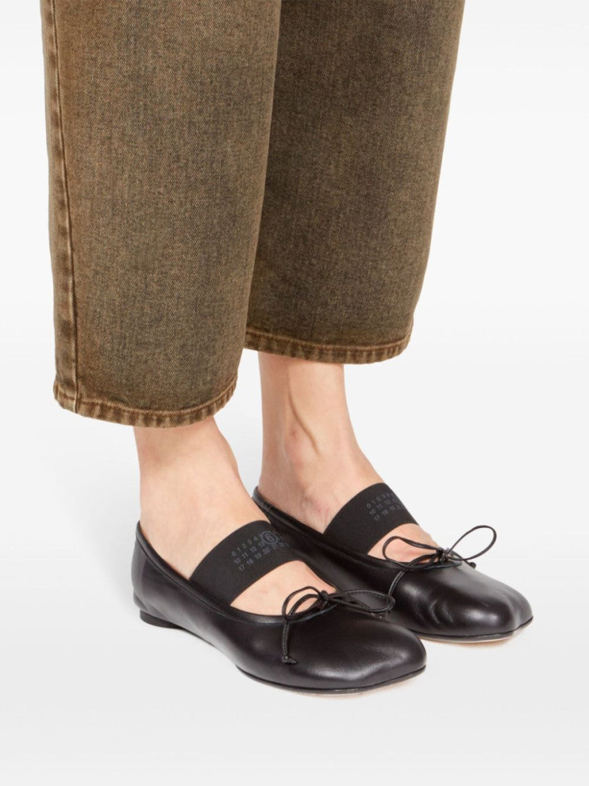 Black Leather Ballet Flats 2