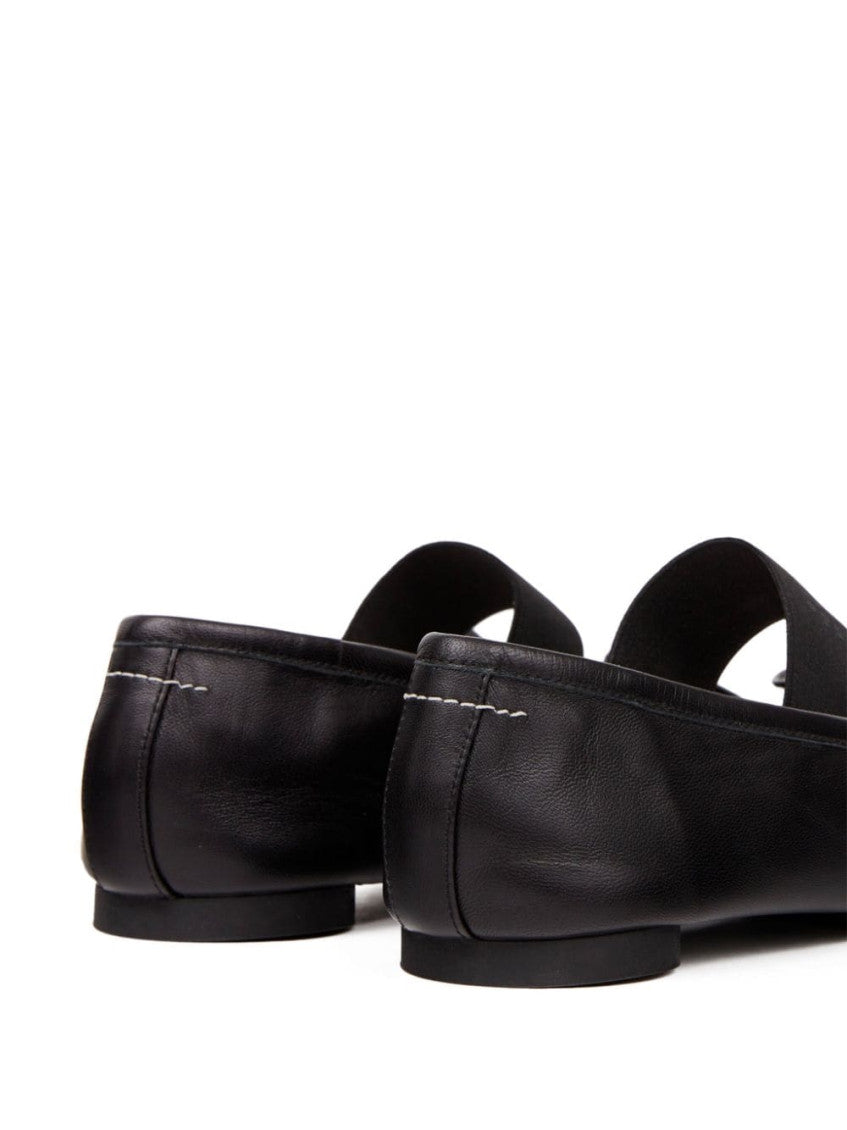 Black Leather Ballet Flats 3