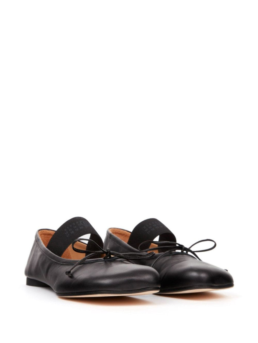 Black Leather Ballet Flats 6
