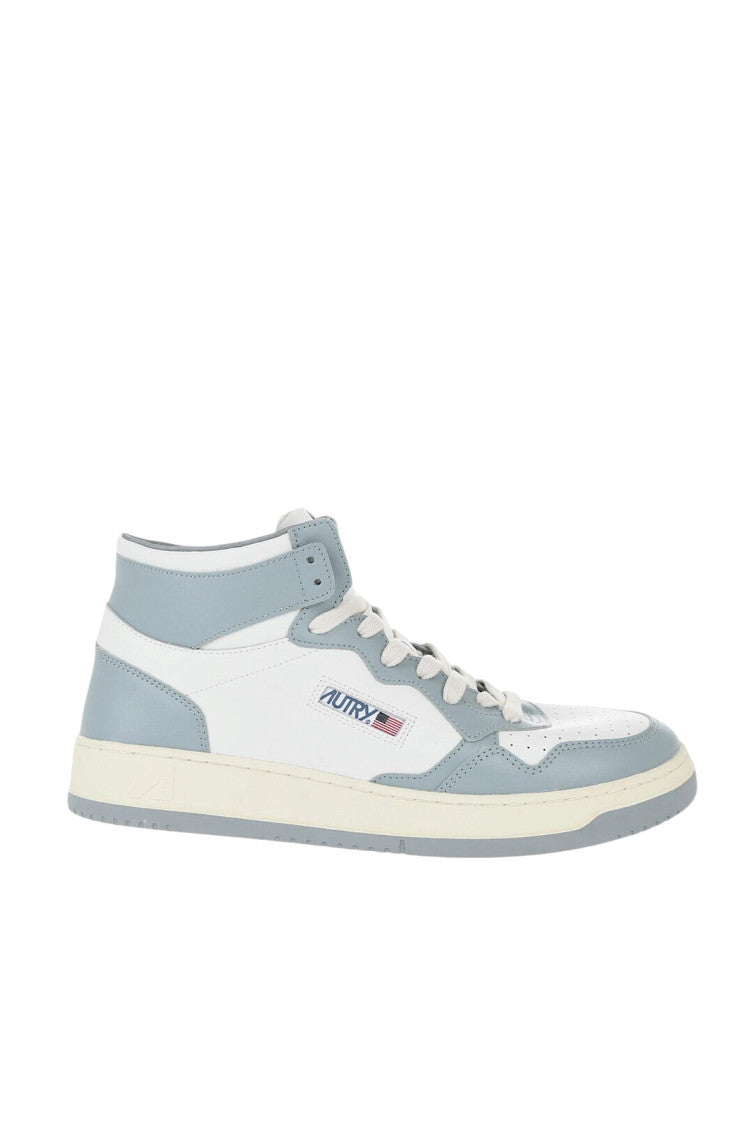 White Color Block Medalist Sneakers 1