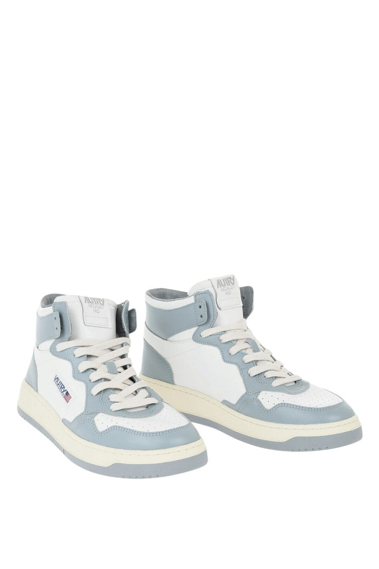 White Color Block Medalist Sneakers 2