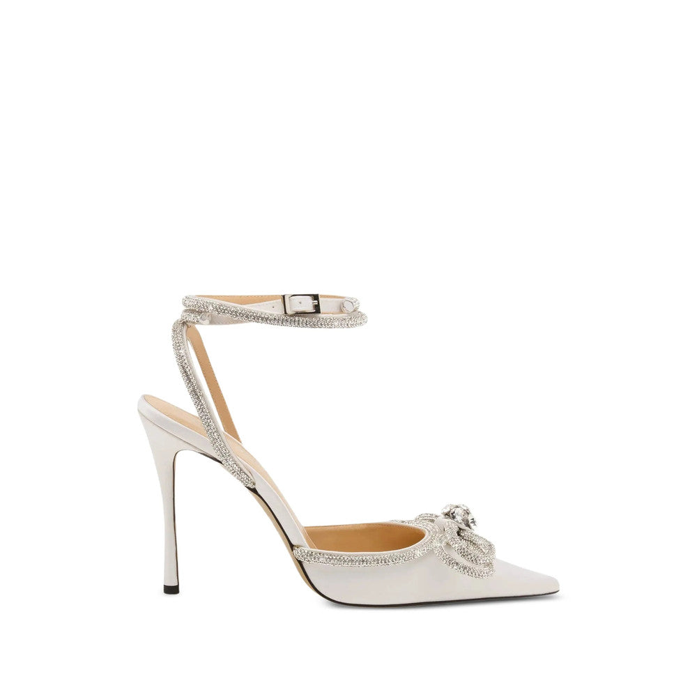 White Embellished Bow Pumps 1