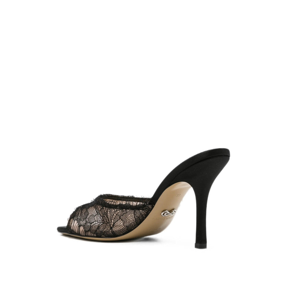 Black Lace Eyelash Heels 2