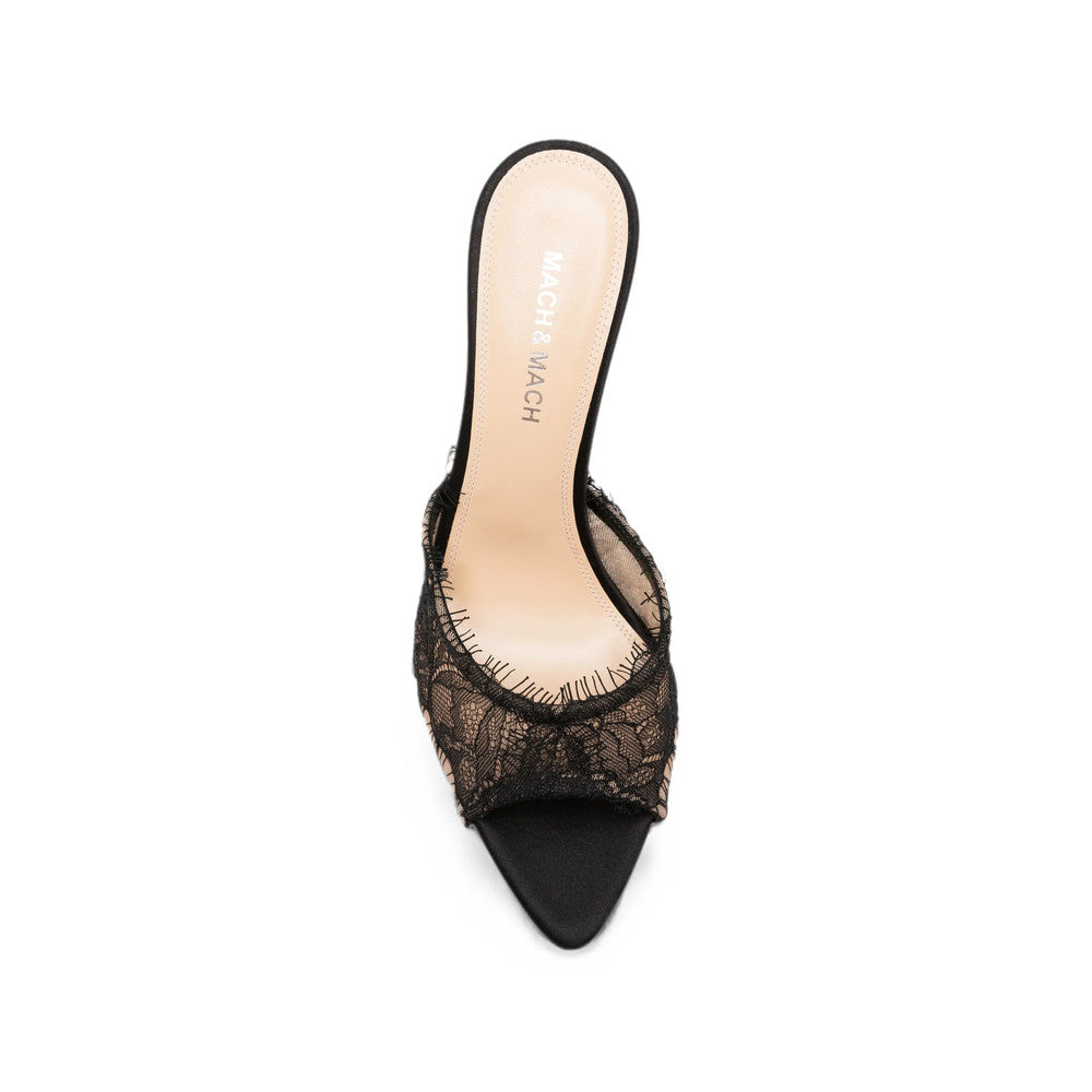 Black Lace Eyelash Heels 3