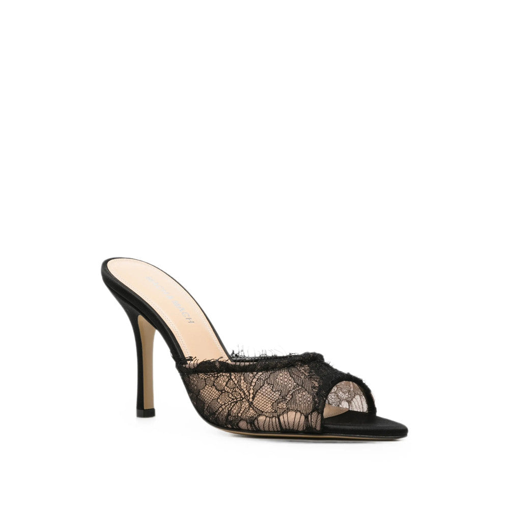 Black Lace Eyelash Heels 4
