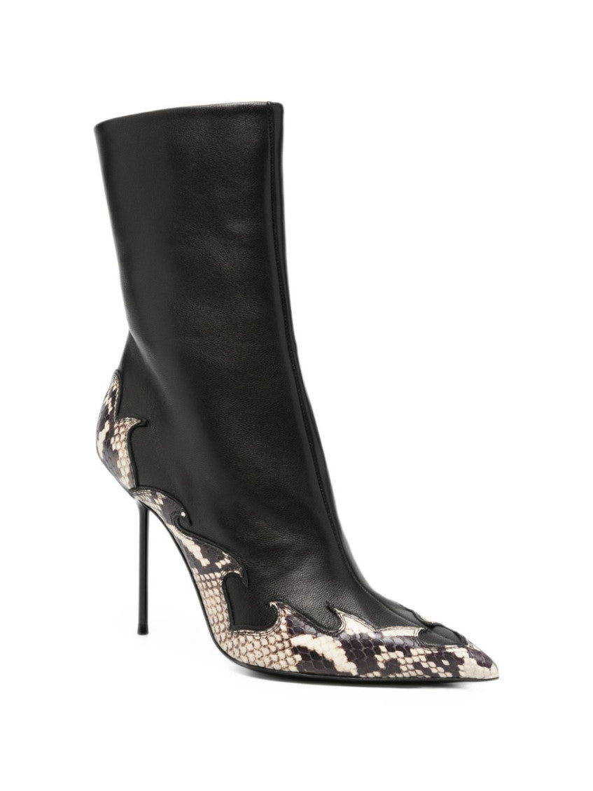 Black Animal Print Lidia Boots 2