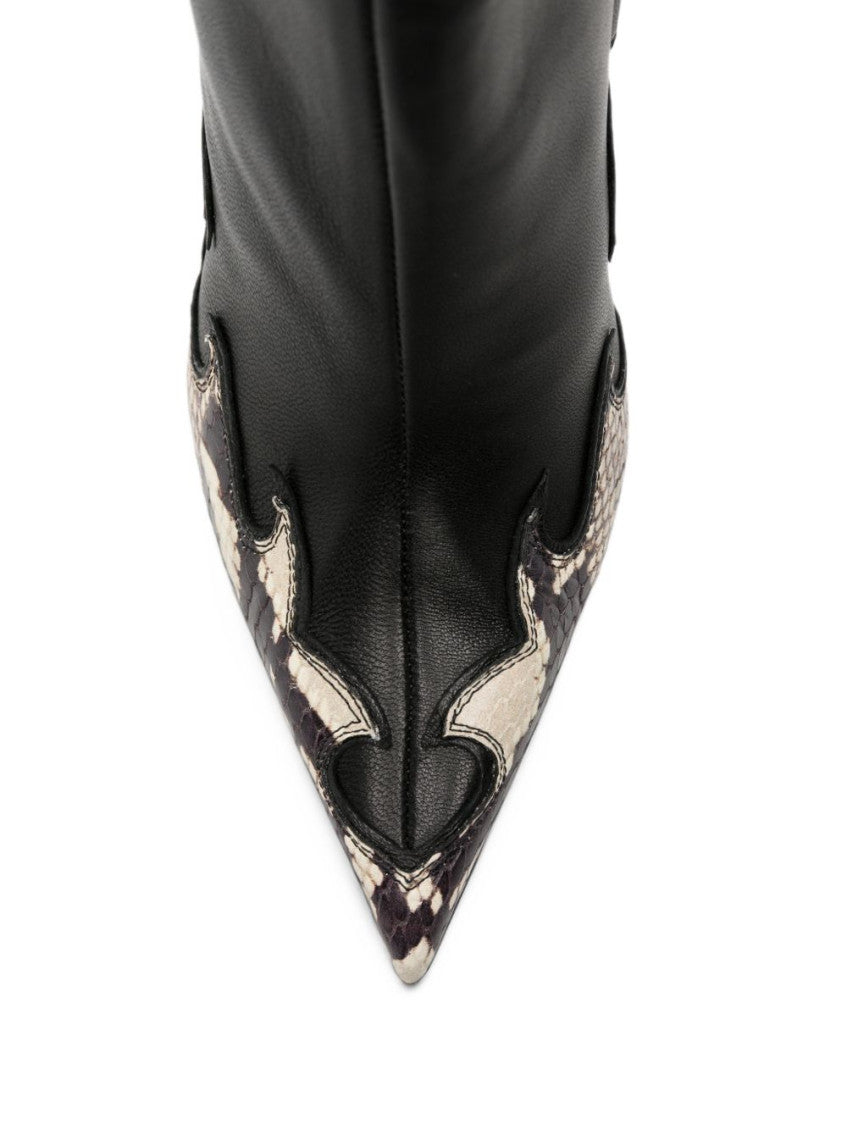 Black Animal Print Lidia Boots 4