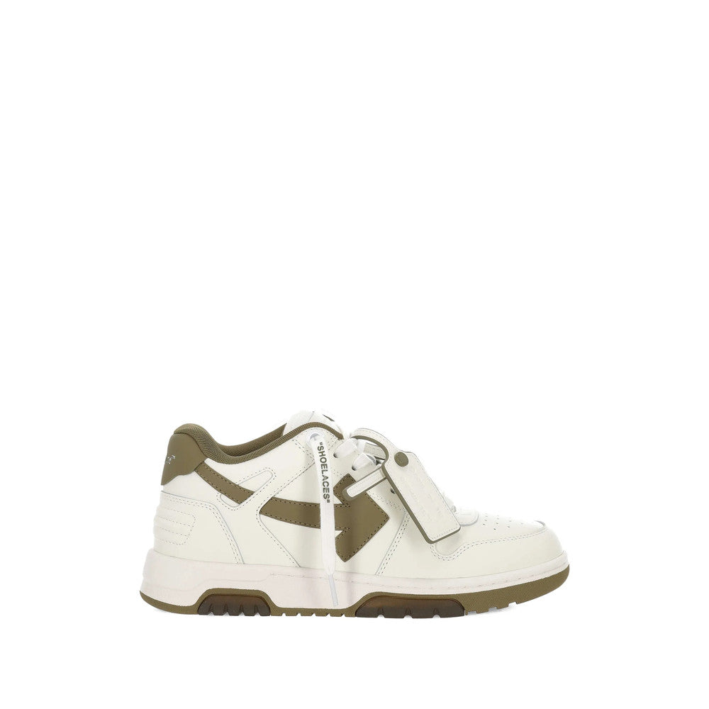 White Color Block Arrow Sneakers 1