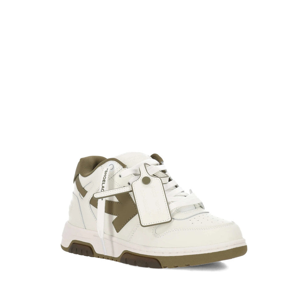 White Color Block Arrow Sneakers 2
