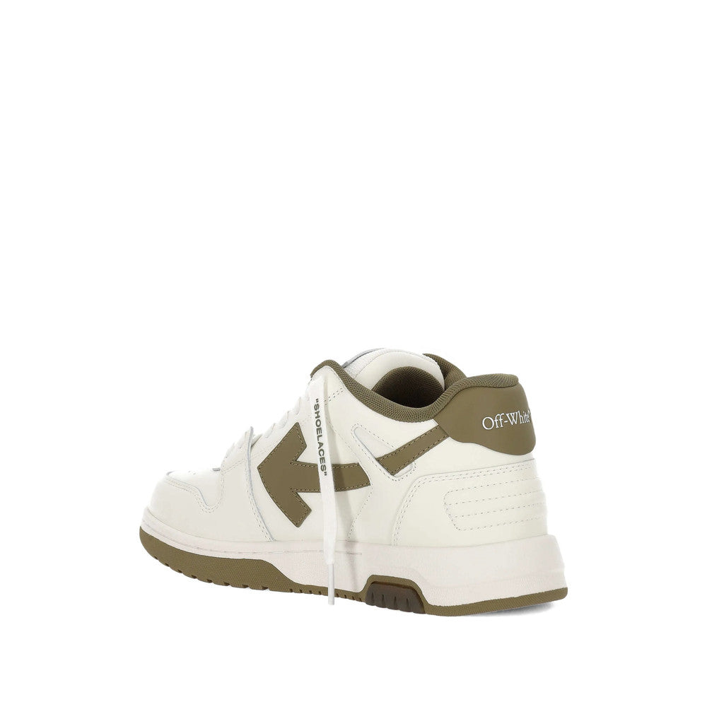 White Color Block Arrow Sneakers 4