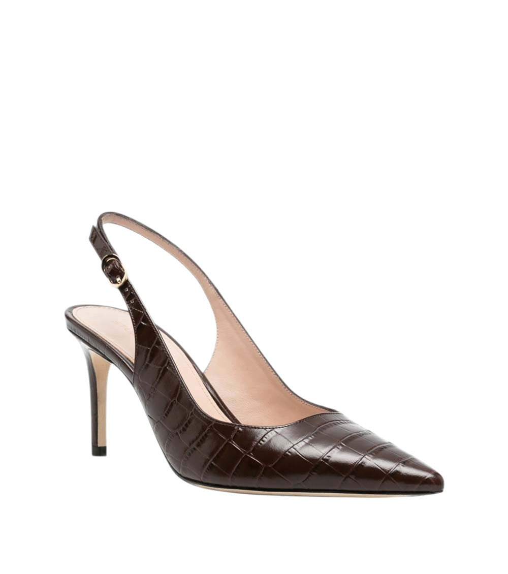 Brown Textured Power Pumps 4