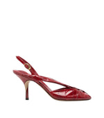 Red Textured Duelo Pumps 1
