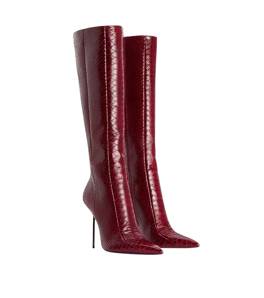 Red Animal Print  Boots 2