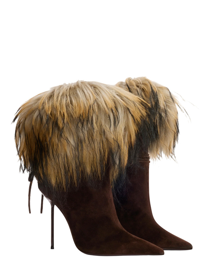 Brown Lidia Ankle Fur Boots 2