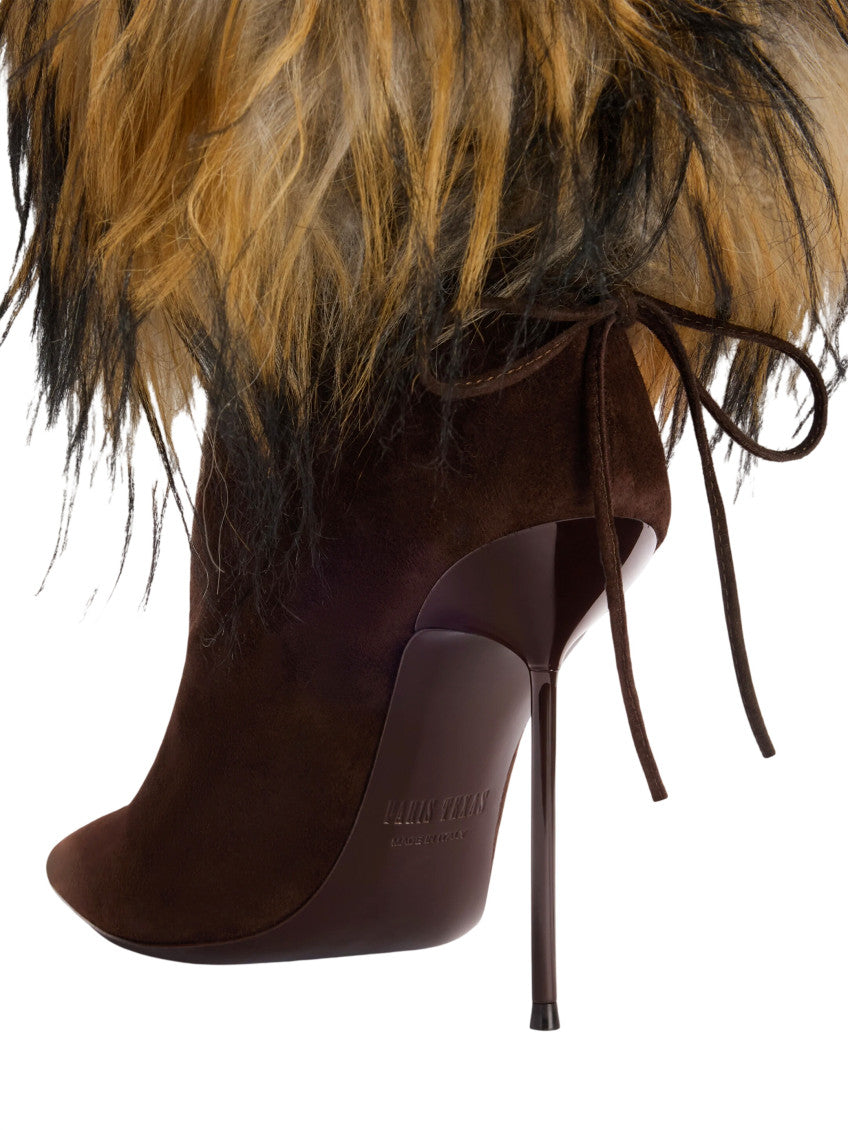 Brown Lidia Ankle Fur Boots 5