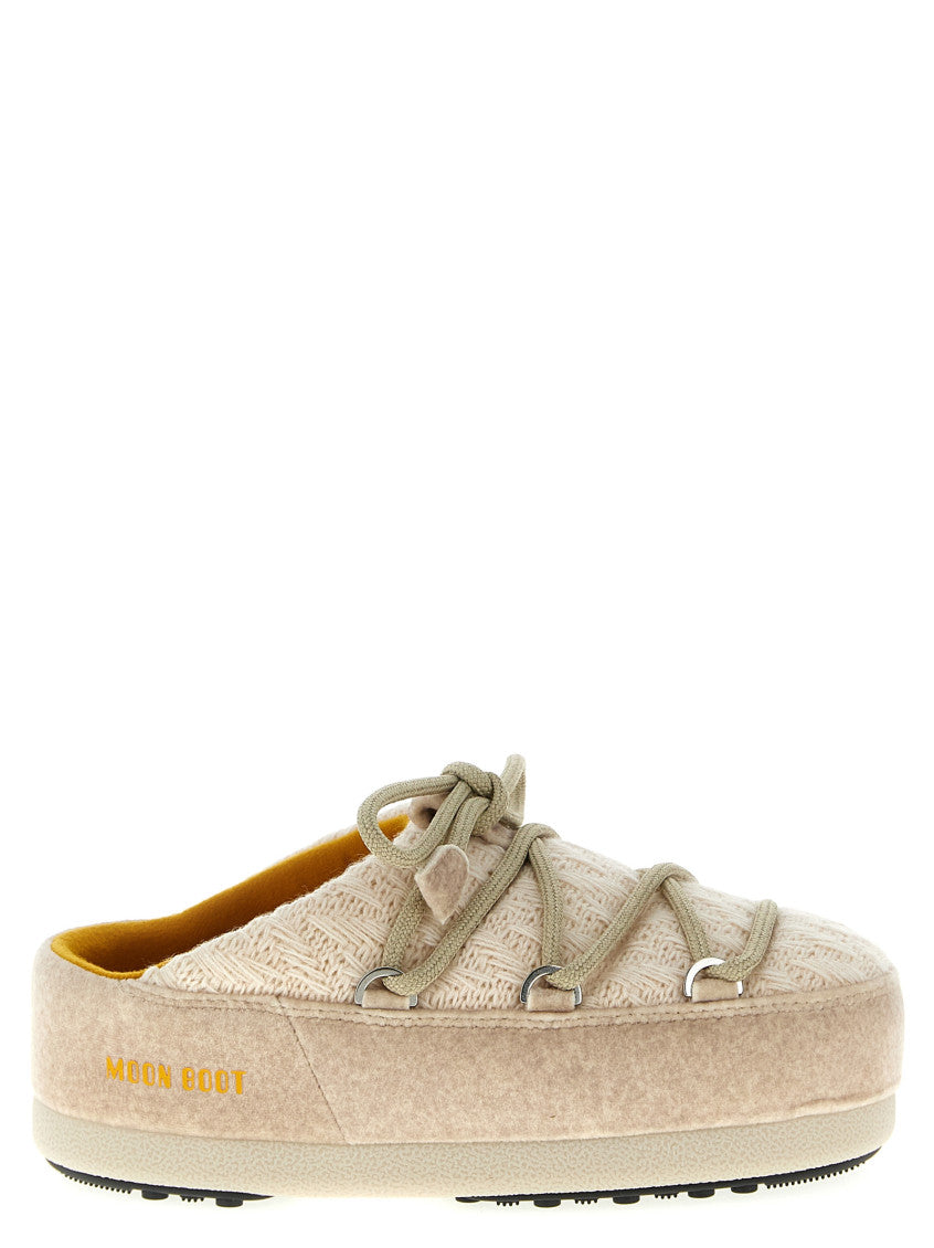 Beige Slip On Mules 1