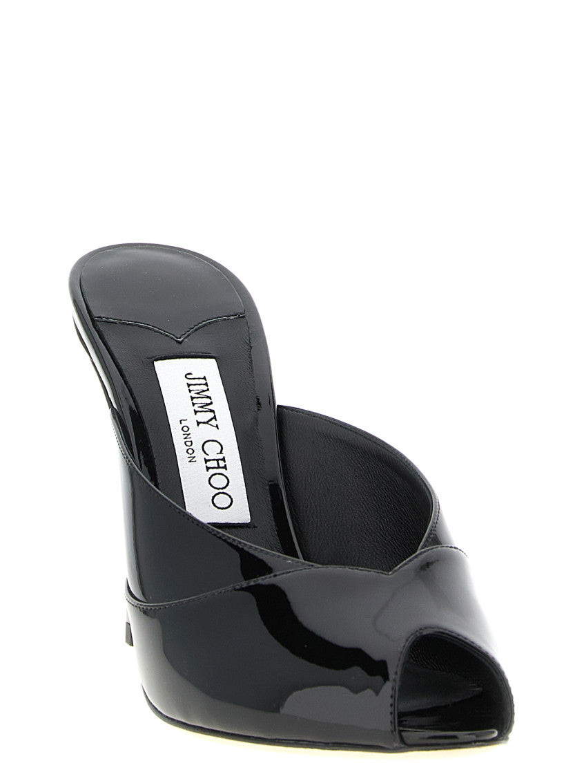 Black Leather Mule Heels 2