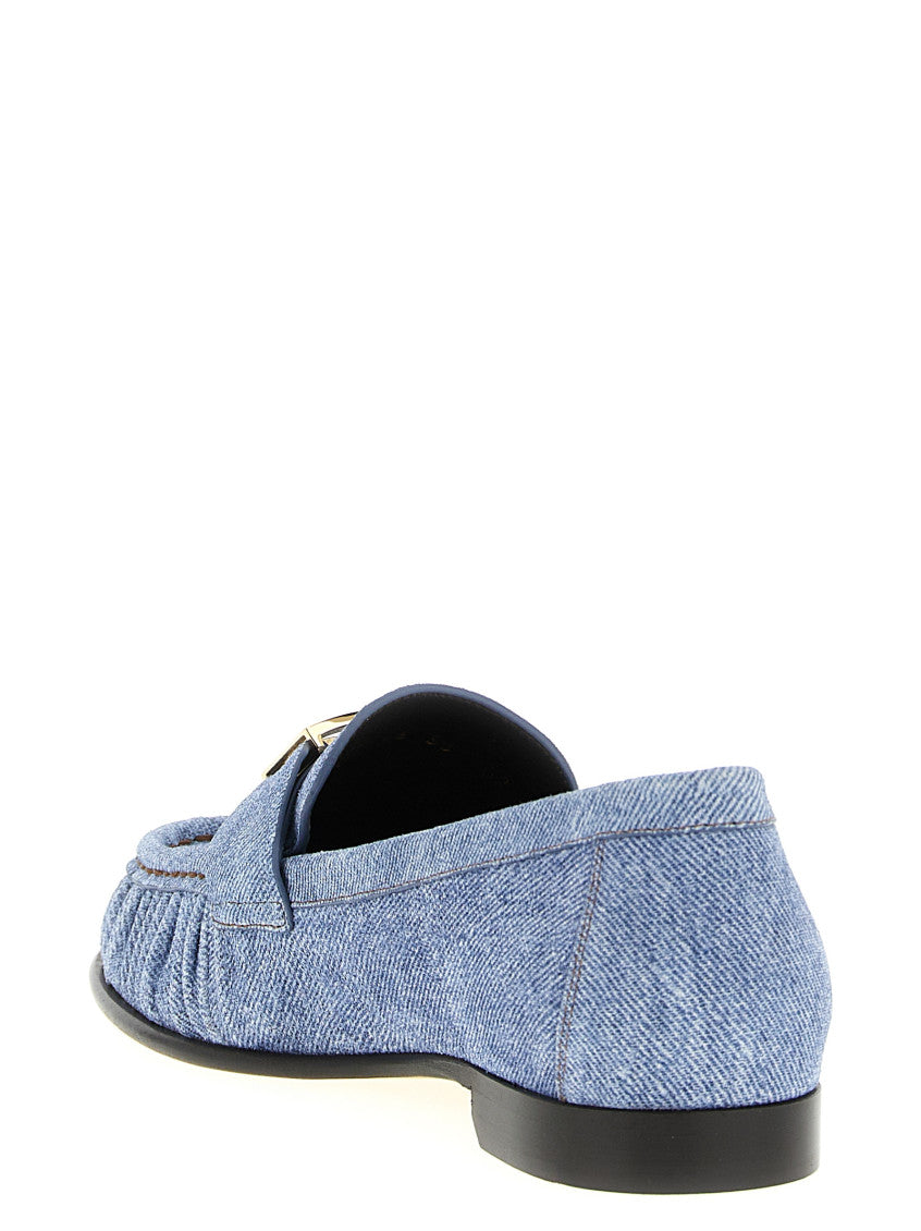 Light Blue Slip On Loafers 3