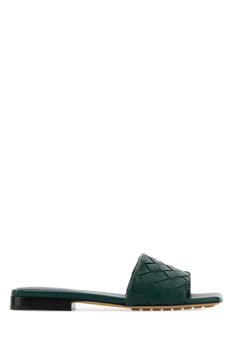 Green Leather Sandals 1