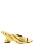 Gold Curved Wedge Heels 1