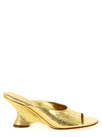Gold Curved Wedge Heels 1