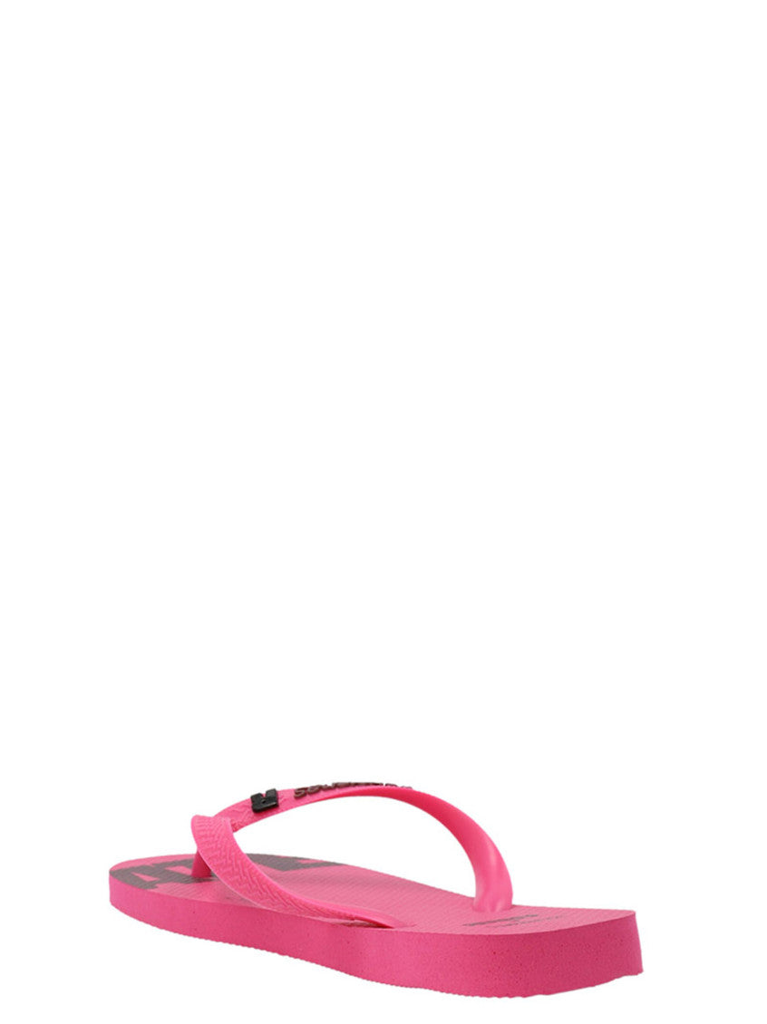 Fuchsia Slip On Flip Flops 3