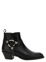 Black Dulce Belt Ankle Boots 1