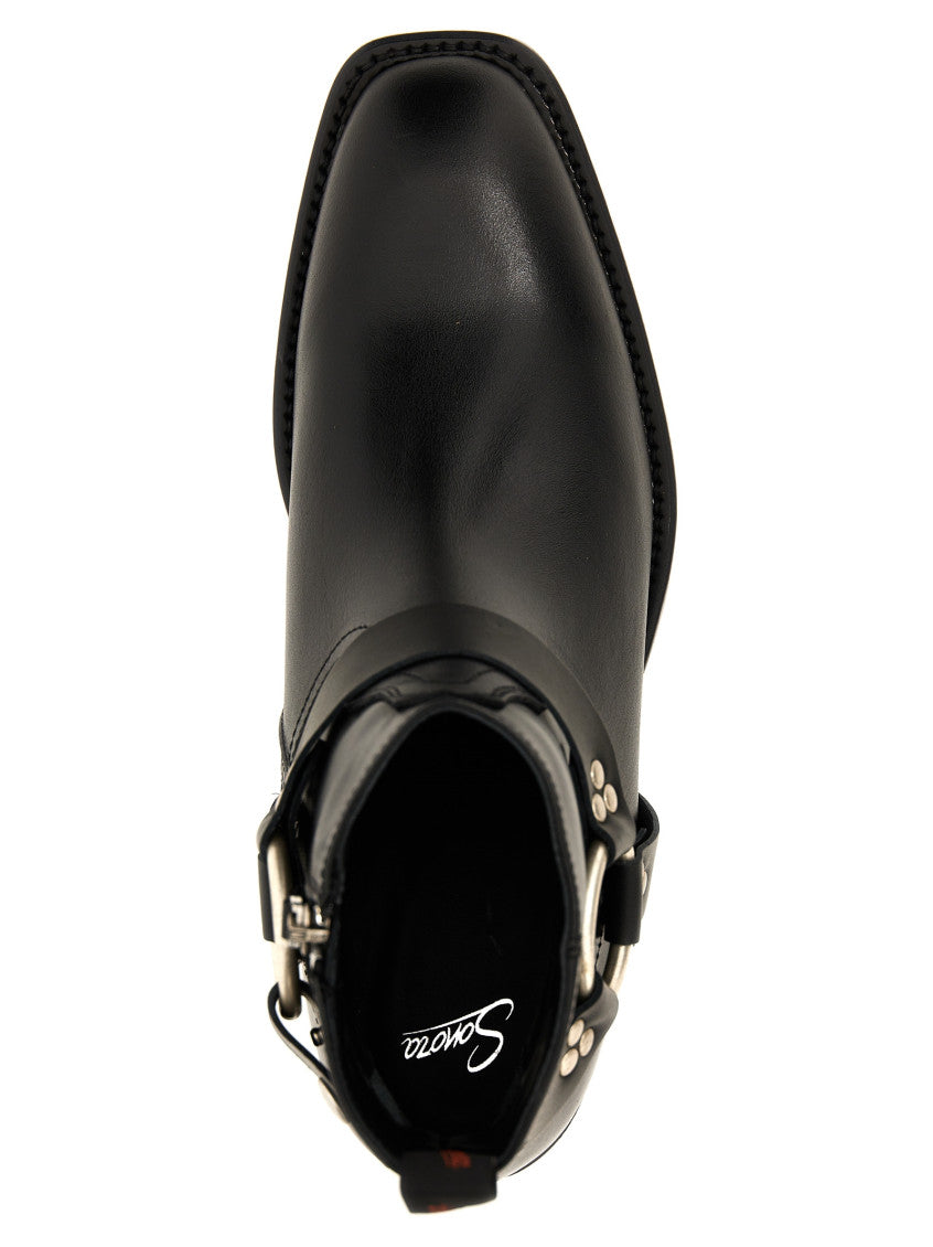 Black Dulce Belt Ankle Boots 4