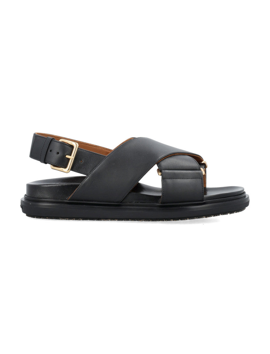 Black Criss Cross Sandals 1