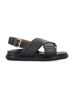 Black Criss Cross Sandals 1