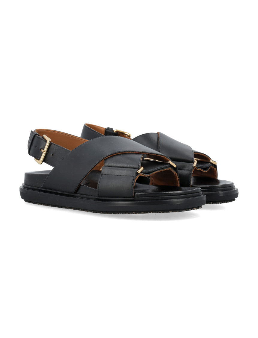 Black Criss Cross Sandals 2