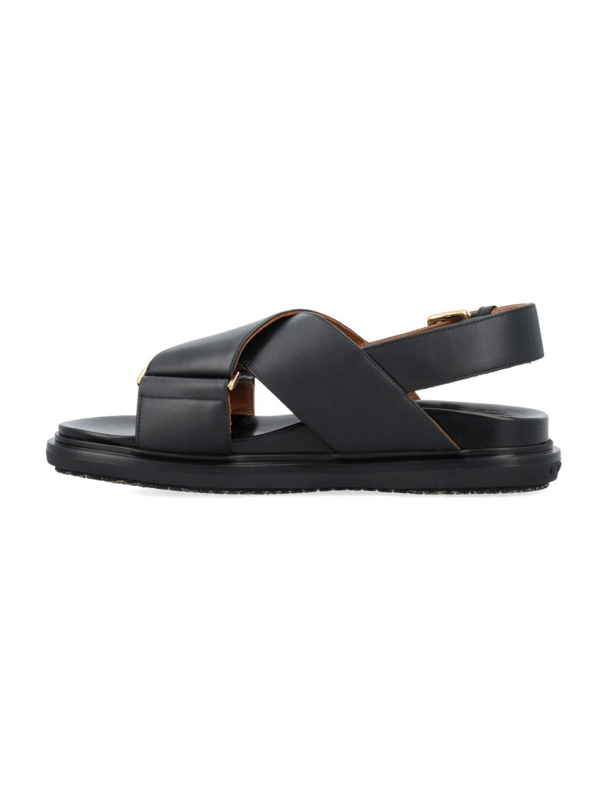 Black Criss Cross Sandals 3