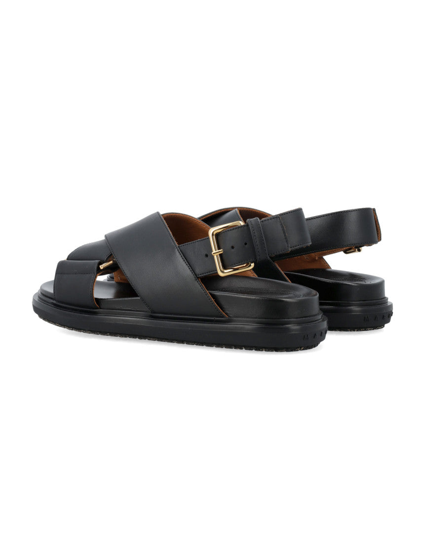 Black Criss Cross Sandals 4