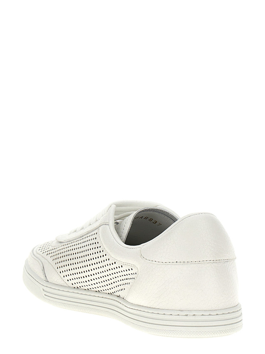 White Lace Up Sneakers 3