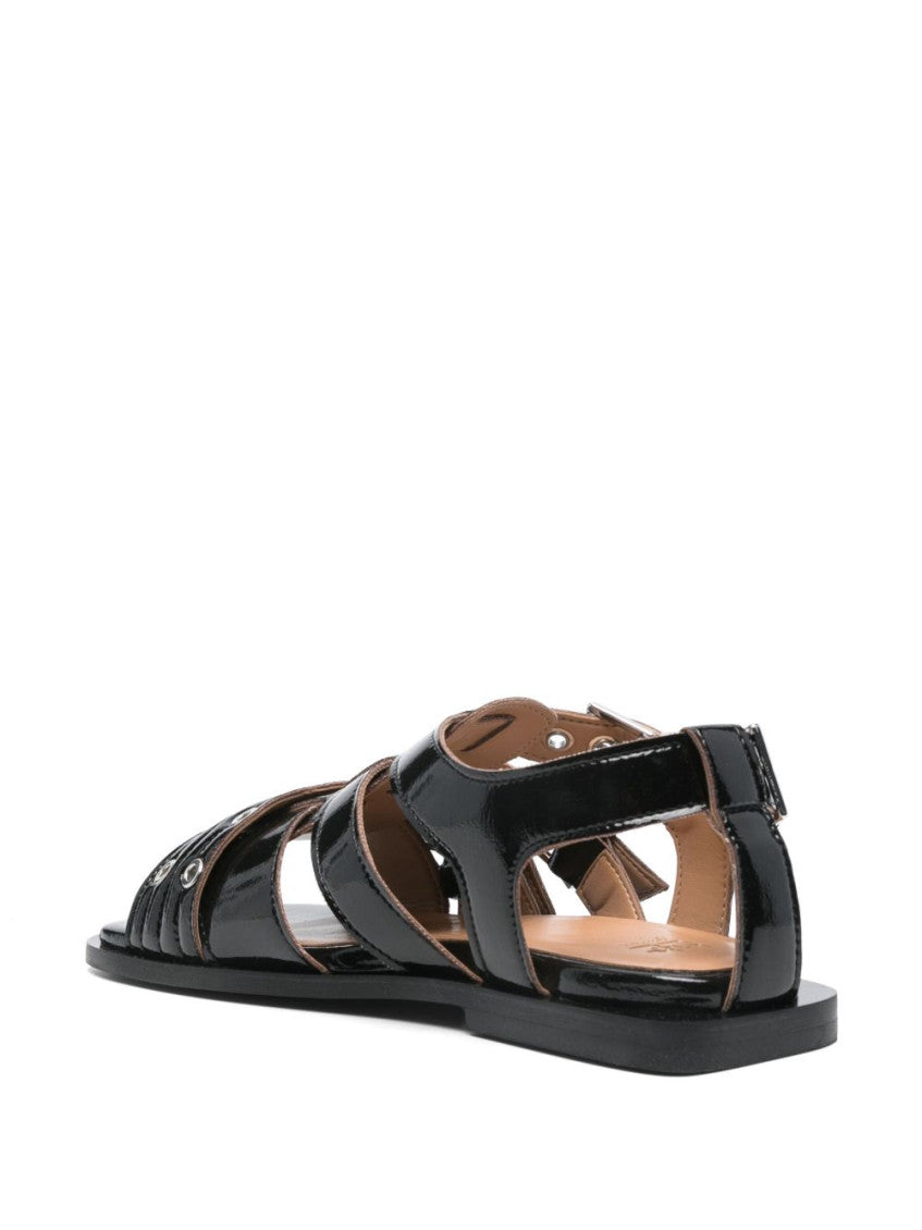 Black Buckle Sandals 2